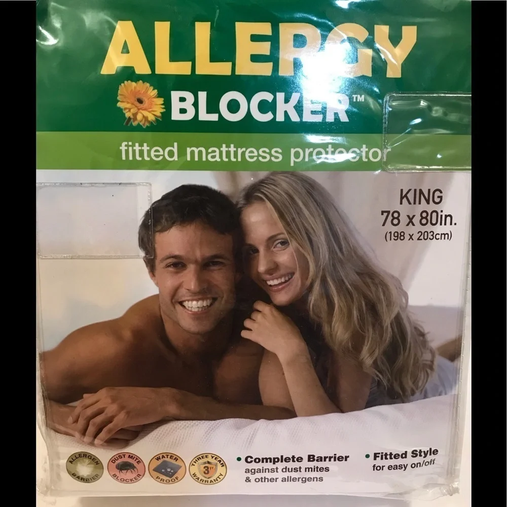 NWT King Allergy Blocker Mattress Protector t.